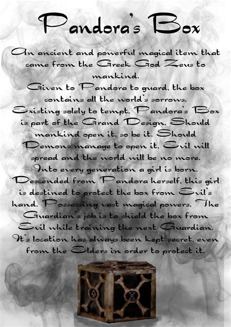 Pandora S Box Pandoras Box Pandora Greek Myth Stories