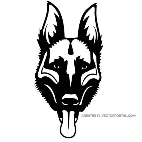 German Shepherd Royalty Free Stock Vector Clip Art