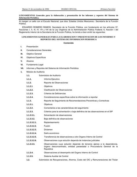 PDF LINEAMIENTOS Generales para la elaboración y PDF filepresentación de los informes y