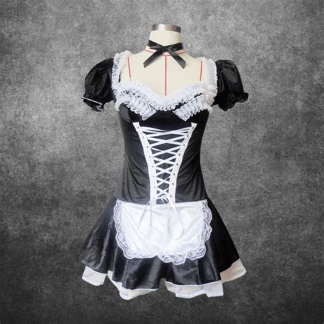 Xs 6xl Plus Size Halloween Costumes Adult Sexy Mini Maid Dress 3s1053