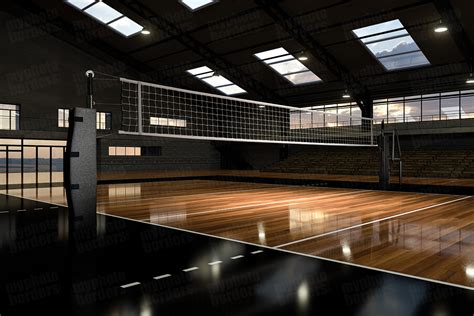 Digital Sports Background Volleyball Court