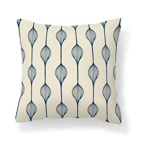 Free shipping on order over $35. Cream and Navy Blue Throw Pillow Cover | Unique Modern ...