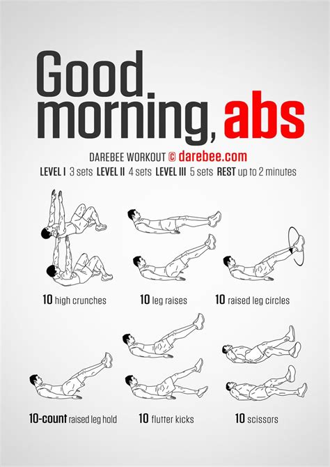 Good Morning Abs Workout Morning Ab Workouts Morning Workout