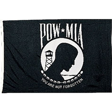 Black Pow Mia Flag With Emblem 2 X 3