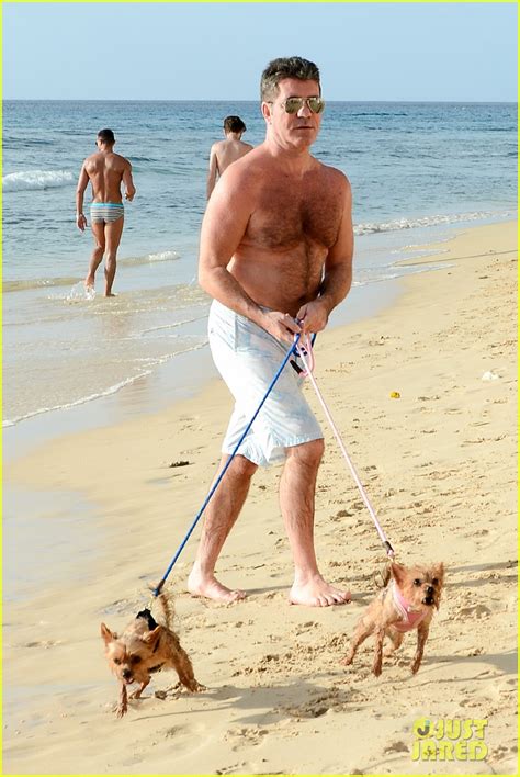 simon cowell gets shirtless again while on vacation with lauren silverman photo 3271684