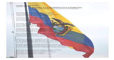 Poema A La Bandera Ecuatoriana Docx Document
