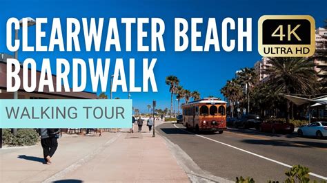 4k Walking Tour Clearwater Fl Beach Boardwalk No Narration 3d