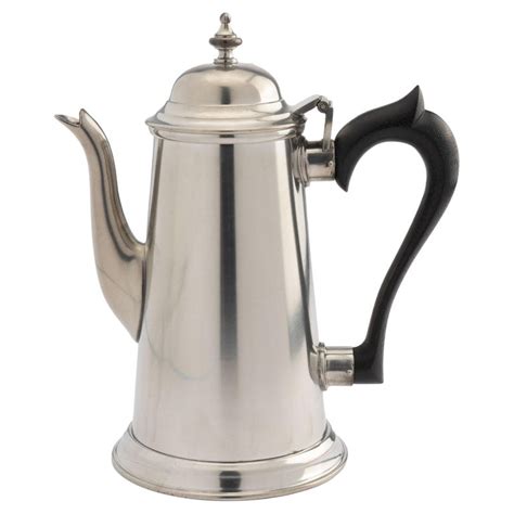 Lighthouse Form Pewter Coffee Pot With Hinged Lid By Kirk Stieff 1979