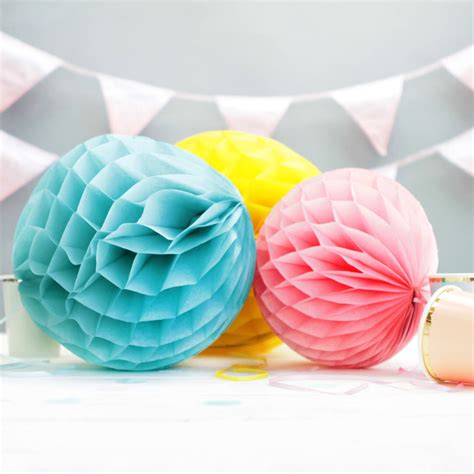 Pastel Honeycomb Party Decorations By Postbox Party