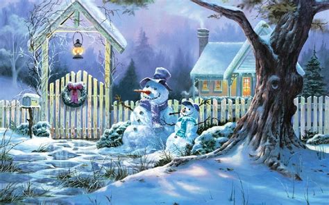 Christmas Snow Scene Wallpaper ·① Wallpapertag