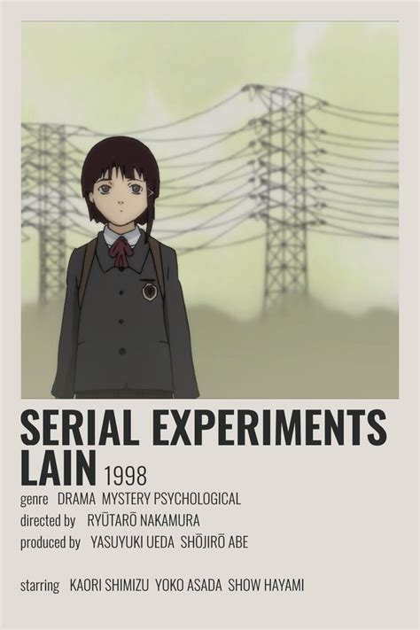 Serial Experiments Lain Minimalist Poster Cute Poster Anime Titles