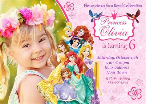 Disney Princess Birthday Invitation Style 01 Ph