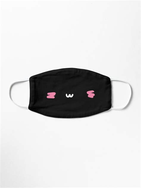 Mouth Mask Anime Expression Happy Cute Mask Mask By Mariokao Redbubble