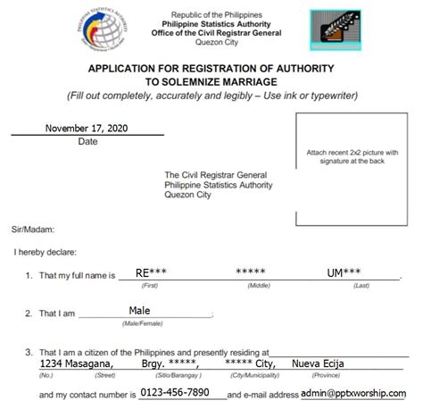 Psa Marriage Certificate Form Sample Classles Democracy