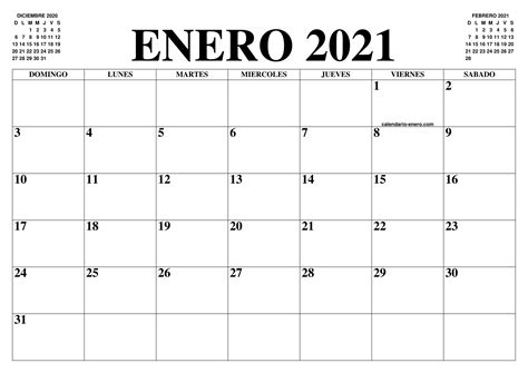 Calendario Enero 2021 Imprimir Calendario Agosto 2020 A Enero 2021