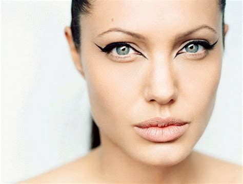 Angelina Jolie Woman Make Up Brunette Girl Actress Beauty Face Portrait Hd Wallpaper