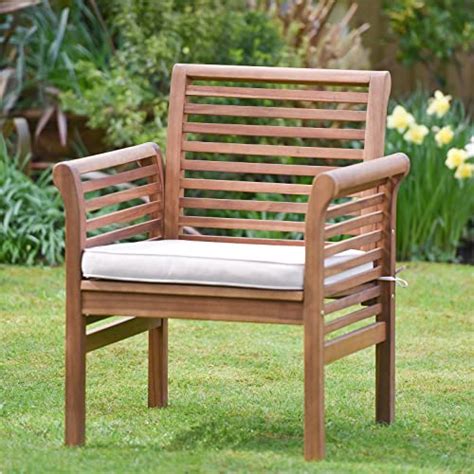From garden dining chairs and deck chairs to seat cushions and garden seat pads, b&m stocks a wide variety of cheap garden chairs. Wooden Garden Chair: Amazon.co.uk