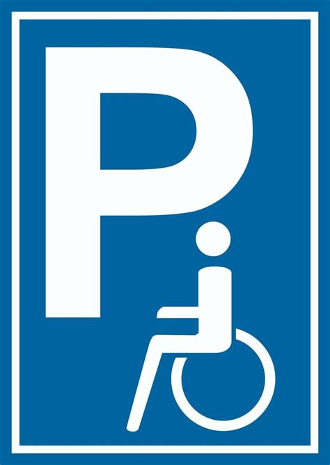 Das parkplatzschild kennzeichnet einen stellplatz für fahrräder. Hinweisschild Behindertenparkplatz Rollstuhlfahrer ...