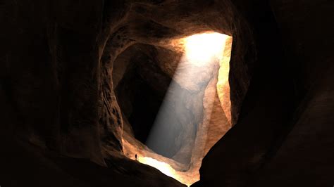 Cave Natural Light Nature Cave Sunlight Hd Wallpaper