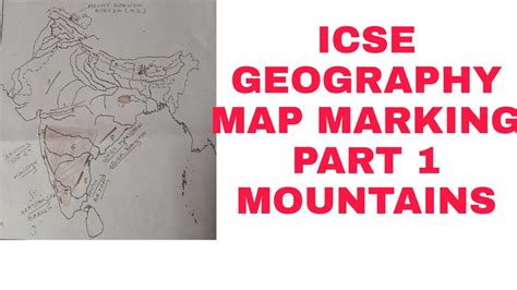 Icse Class Geography Map Marking Part Mountains And Plateaus