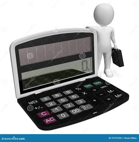 Finance Character Shows Business Person And Illustration 3d Rend Stock