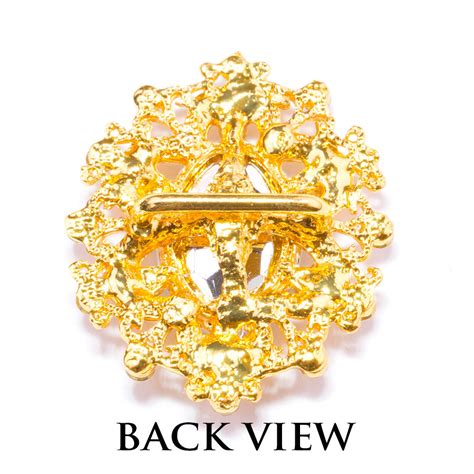 Totally Dazzled Gold Crystal Buckle Slide 323 G