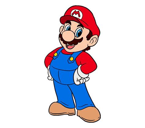 How To Draw Super Mario In A Few Easy Steps Easy Drawing Guides How