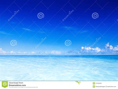 Blue Ocean And Clear Sky Stock Image Image Of Paradise 41402323