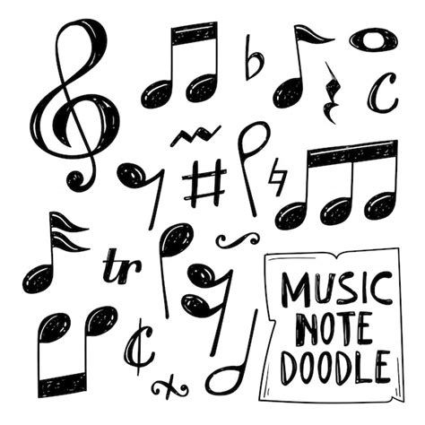 Premium Vector Set Of Music Note Doodle