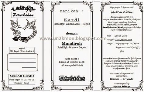 Template Undangan Pernikahan Ms Word Undangan Nikah Doc Faridah