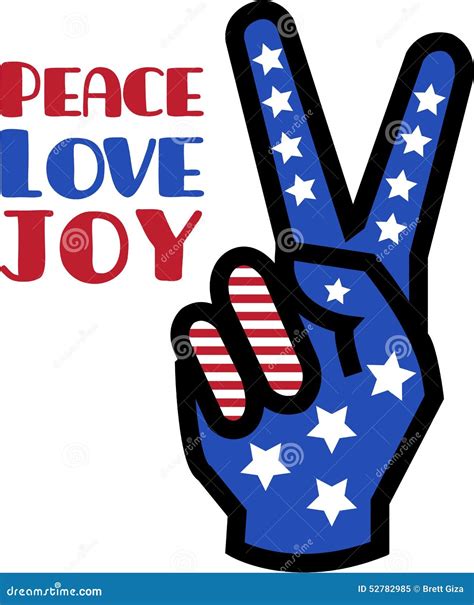 Peace Love Joy Stock Vector Illustration Of Sign United 52782985