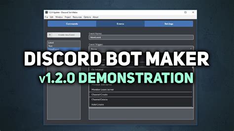 Discord Bot Maker V120 Update Demonstration Youtube