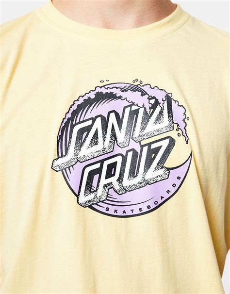 Santa Cruz Stipple Wave Dot Front Kids T Shirt Butter