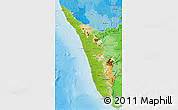 See the map view of the most popular tourist places to visit in kerala. Physical Map of Kerala, satellite outside