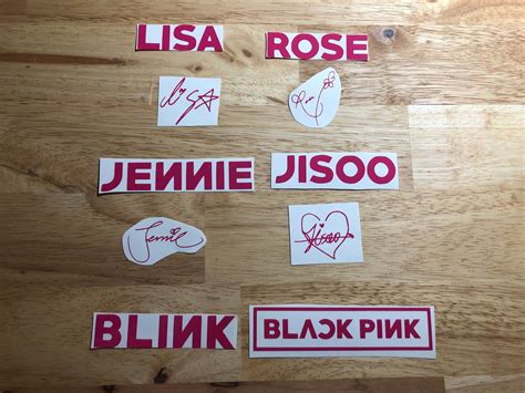 Blackpink Lightstick Decal Kit Blink Lisa Jennie Rose Jisoo Etsy