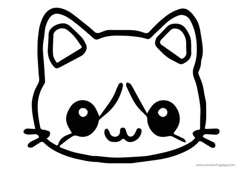 Animals Chibi Cat Coloring Page