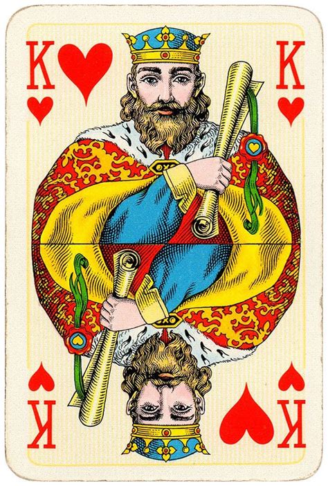 King Of Hearts Bridge Export Classic Playing Cards By Handa King Of