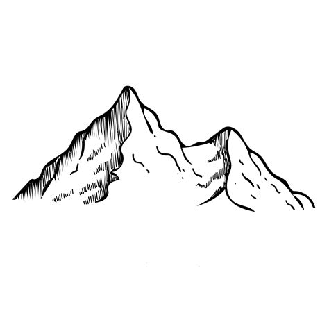 Mountain Drawing Easy Simple Mountain Drawing Hd Stock Images