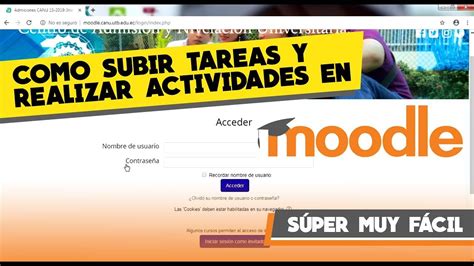 Como Subir Tareas Y Actividades Al Moodle Aulas Virtuales YouTube