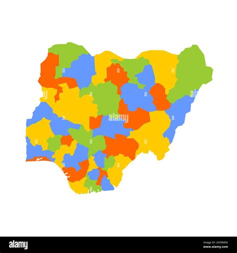 Nigeria Political Map Of Administrative Divisions States And Federal