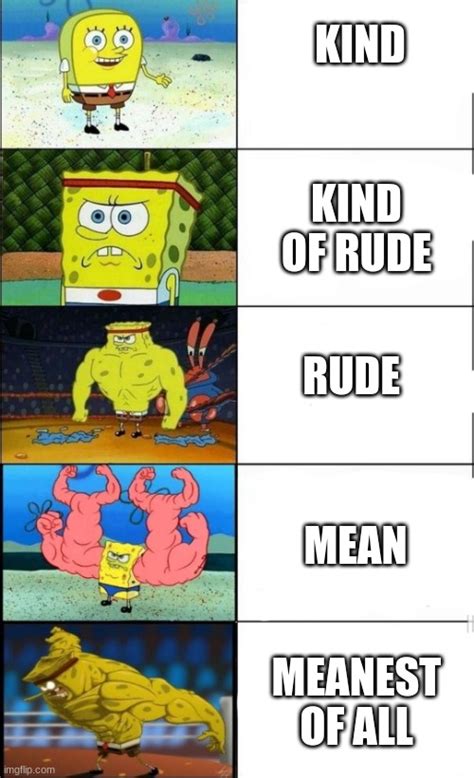 Spongebob Weak Vs Strong 5 Panels Memes Imgflip