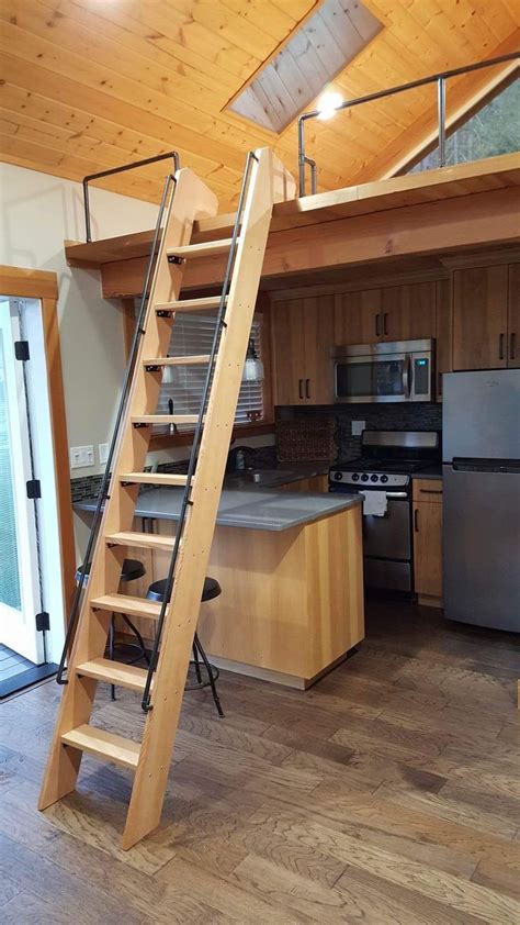 Merdivenler Tiny House Cabin House Stairs Loft Ladder