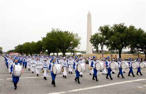 Falun Dafa Washington Dc The Divine Land Marching Band Participates