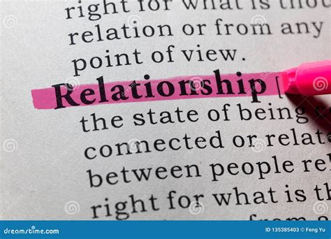 Definition Of Relationship Stock Image Image Of Relationship 135385403
