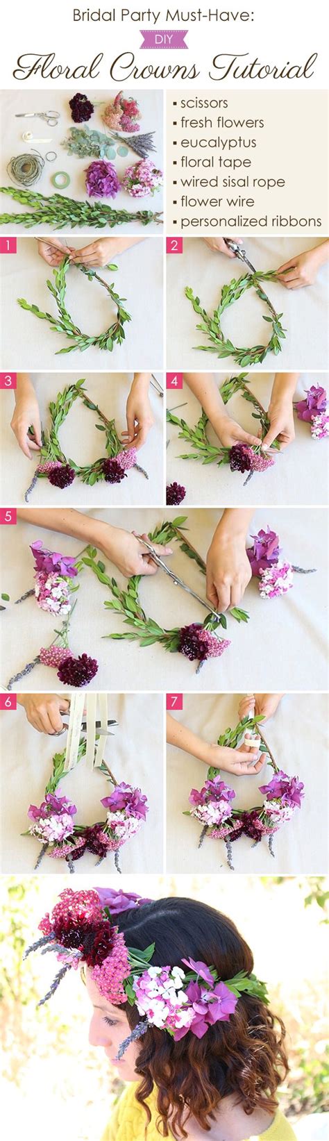 Bridal Party Must Have Diy Flower Crowns Tutorial By Home Sweet