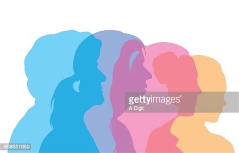 Womans Aging Process Profile Heads High Res Vector Graphic Getty Images