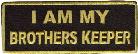 I Am My Brothers Keeper Gold Embroidered Biker Motorcycle Etsy