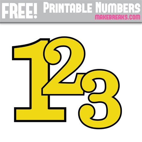 These rounding rules normally don't allow us to see that tiny precision loss, but it exists. Yellow With Black Edge Printable Numbers 0 - 9 - Make Breaks
