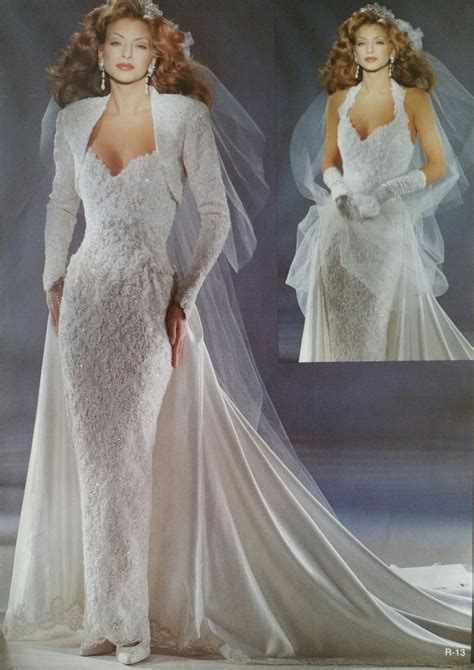 Demetrios 1994 With Jacket And Neckholder Wedding Gowns Vintage