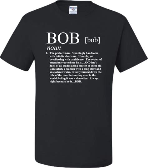 Adult Definition Of Bob Funny T Shirt Etsy